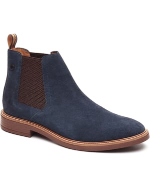 Base London Sussex Chelsea-Stiefel Leder Herren Marineblau Boots