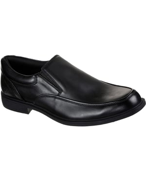 Skechers Dreston Ratlon Leder Herren Schwarz Slipper