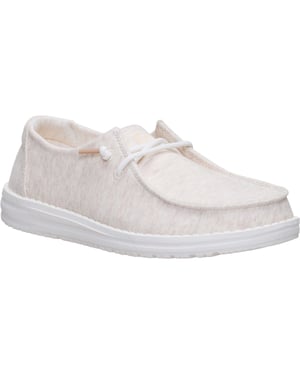 HEYDUDE Wendy Stretch-Jersey-Textil Damen Hausschuhe in Haferflocken