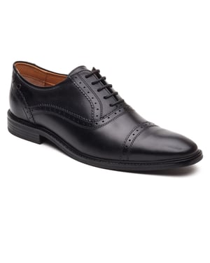 Base London Ascot Oxford-Leder Herrenschuhe in Schwarz