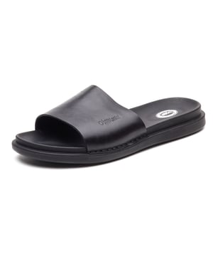 Base London Albany Leder Herren Schwarz Pantoletten