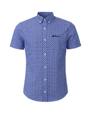 Ben Sherman Oxford Herrenbluse Blau