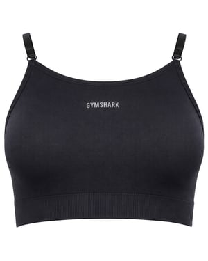Gymshark Flex Trägerloser Frauen Sport-BH Schwarz