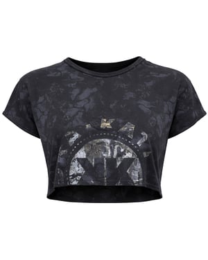 Gymshark KK Twins Rohes Damen Schwarz Crop Top