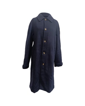 A.P.C. Ethan Mantel aus marineblauer Wolle