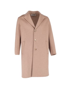 Acne Studios langer Mantel aus beiger Wolle