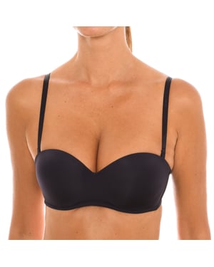 Dim Drahtloser Bandeau-Push-up-BH für Damen, Modell 007HF - Schwarz