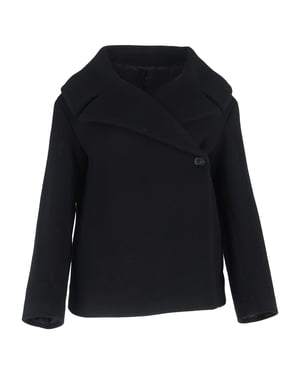 Totemé-Wickeljacke aus schwarzem Wollmischgewebe