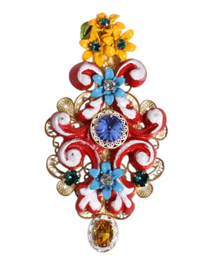 Dekorativer Emaille-Blumen-Anstecker