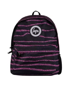 Hype Glitzerstreifen Schwarz/Pink Rucksack