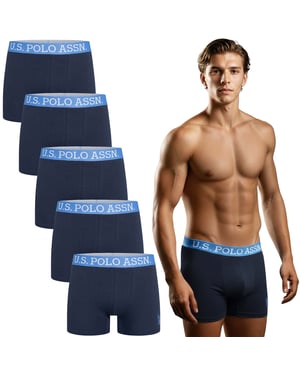 U.S. POLO ASSN. Herren Boxershorts 5er Pack aus Baumwoll-Elasthan
