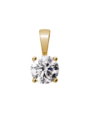 Lyomi Anhänger 585/- Gelbgold 1 synth. Diam. 1,0 ct.