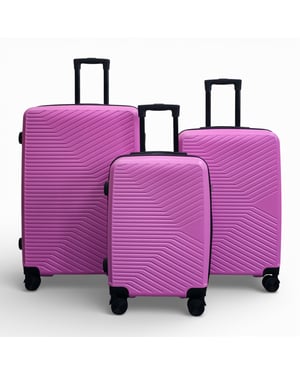 Pinker Hardshell-Koffer Robuster 8-Rad-Kabinenkoffer