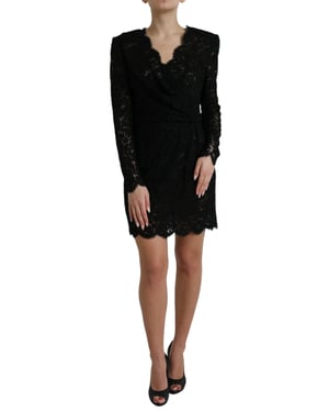 Spitzen-Mini-Kleid Schwarze Spitze