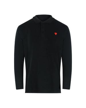 Love Moschino Langarm-poloshirt Mit Kleinem Herzlogo, Schwarz