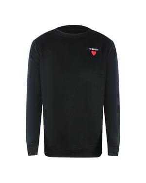 Schwarzer Pullover Mit Moschino-herzlogo