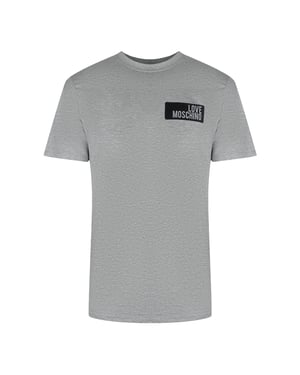 Moschino T-Shirt mit Blocklogo - Grau