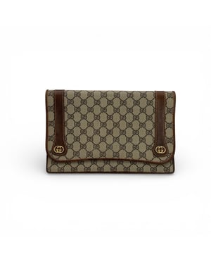 Gucci Vintage Stoff-Clutch