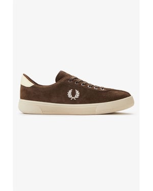 Fred Perry Tennisschuh Wildleder Herren Tobacco/Eiscreme Sneaker