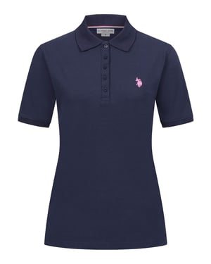U.S. POLO ASSN. Damen Poloshirt kurzarm aus Baumwoll-Elasthan