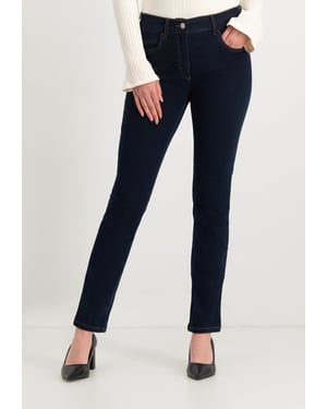 Twigie Shape-On Straight Jeans | Blau Schwarz