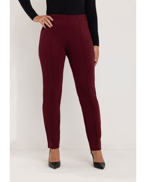 Janet Slim Fit Hose | Burgunderrot
