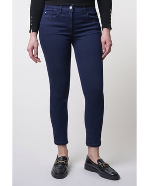 Twigie Shape-On Skinny-Ankle-Jeans | Blau Schwarz