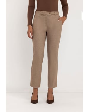 Janet Slim Tailored Hose | Kamel Diagonal