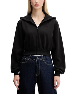 Reißverschluss-Cropped Hoodie