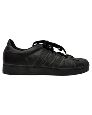 Adidas Superstar Sneaker aus schwarzem Leder