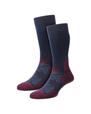 Herren Trekking-Wollsocken Gepolstert Wandern mit Fußgewölbeunterstützung