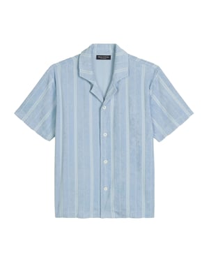 Marc O'Polo Herren Pyjamaoberteil Terry TowelSchlafshirt, Pyjama Shirt, Nachtshirt