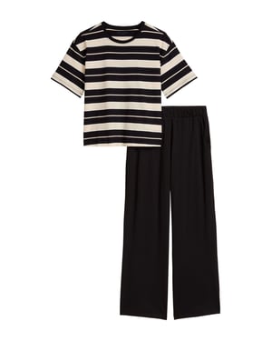 Marc O'Polo Damen Pyjama Mix N MatchSchlafanzug, Pyjama Set, Nachtwäsche