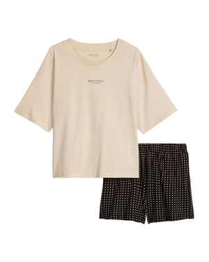 Marc O'Polo Damen Pyjama Mix N MatchSchlafanzug, Pyjama Set, Nachtwäsche