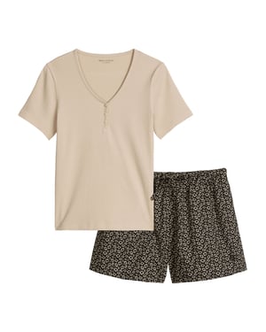 Marc O'Polo Damen Pyjama Mix N MatchSchlafanzug, Pyjama Set, Nachtwäsche