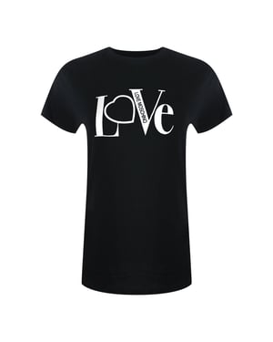 Schwarzes T-shirt Mit Moschino-liebeslogo