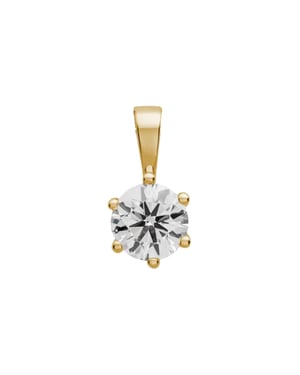 Lyomi Anhänger 585/- Gelbgold 1 synth. Diam. 0,75 ct.