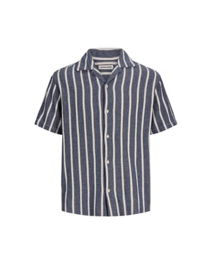 Jack & Jones Überhemd Coba Stripe Resort Hemd Blau