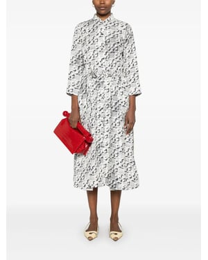 Tory Burch Bedrucktes Kleid im Pyjama-Stil - Weiß