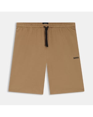 Herren Boss Mix&Match Stretchbaumwoll-Loungeshorts in Beige