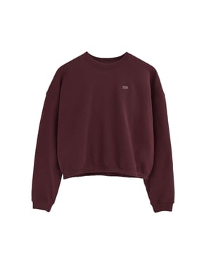 Sweatshirt burgunderrot im Loose Fit mit Polo Club-Logo