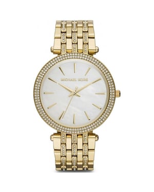 Michael Kors MK3219 Darci Gold Stahl Damenuhr mit Perlmutt-Zifferblatt