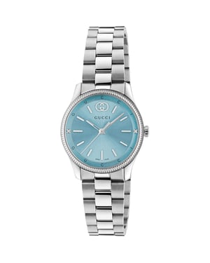 Gucci YA1265068 G-Timeless Damen 29 mm Blau Zifferblatt Edelstahl Uhr