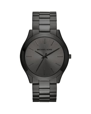 Michael Kors Slim Runway MK8507 44mm Schwarze ionenplattierte Edelstahl Damenarmbanduhr