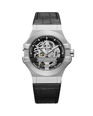 Maserati Potenza R8821108001 Automatische 42mm Schwarze Skelettzifferblatt Herrenuhr