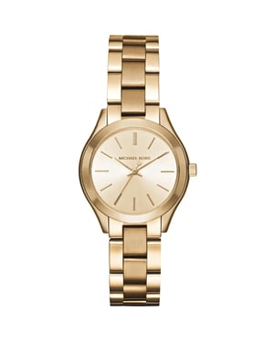 Michael Kors MK3512 Mini Slim Runway Damenuhr 34 mm Goldfarbene Edelstahl