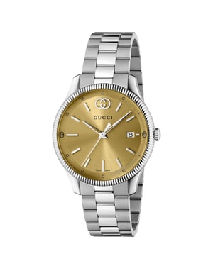 Gucci YA1264234 G-Timeless Uhr mit goldfarbener Zifferblatt für Unisex