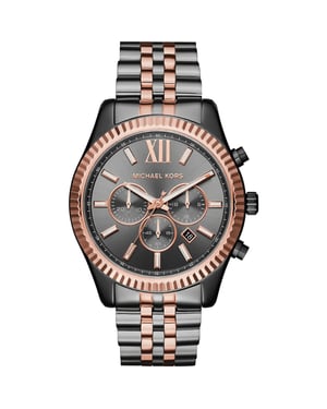 Michael Kors Lexington MK8561 Chronograph Herrenarmbanduhr, 44 mm, graues Zifferblatt - Grau