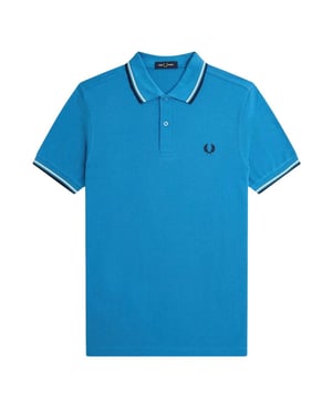 Fred Perry - Poloshirt für Herren (Weiß/Schwarz/Blau)