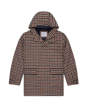 Aquascutum Active Woll-kapuzenmantel Club Check Jacke